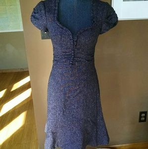 Nanette Lepore Daydream purple tweed work dress