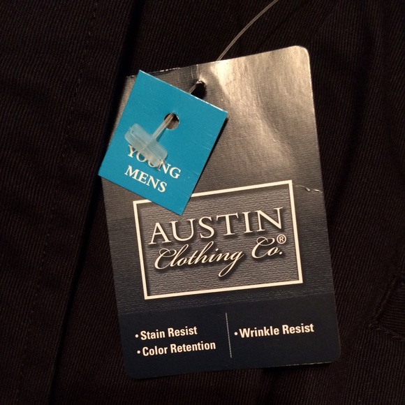 NWT Young Mens Flat Front Navy School Uniform Pants 33 x 30 - Picture 6 of 9