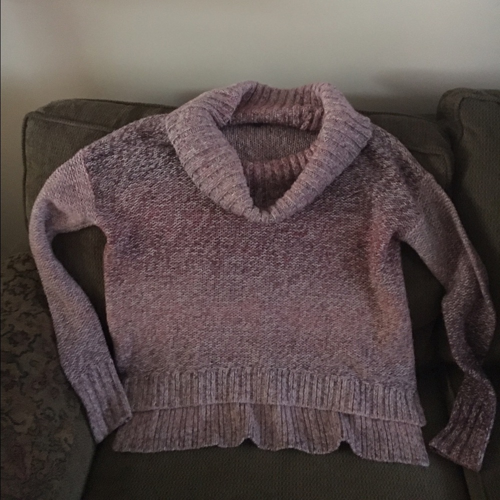 Cow neck sweater, worn but in good condition