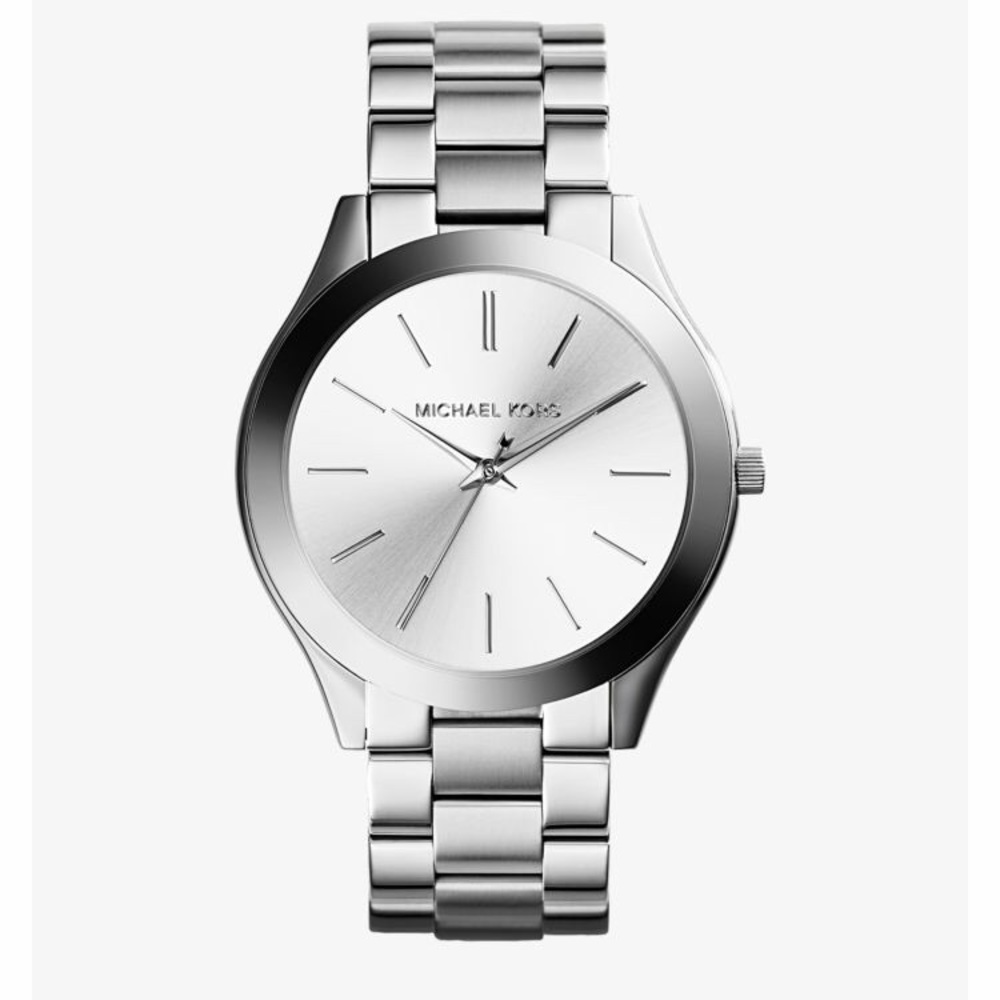 Michael Kors Silver Slim Runway Watch