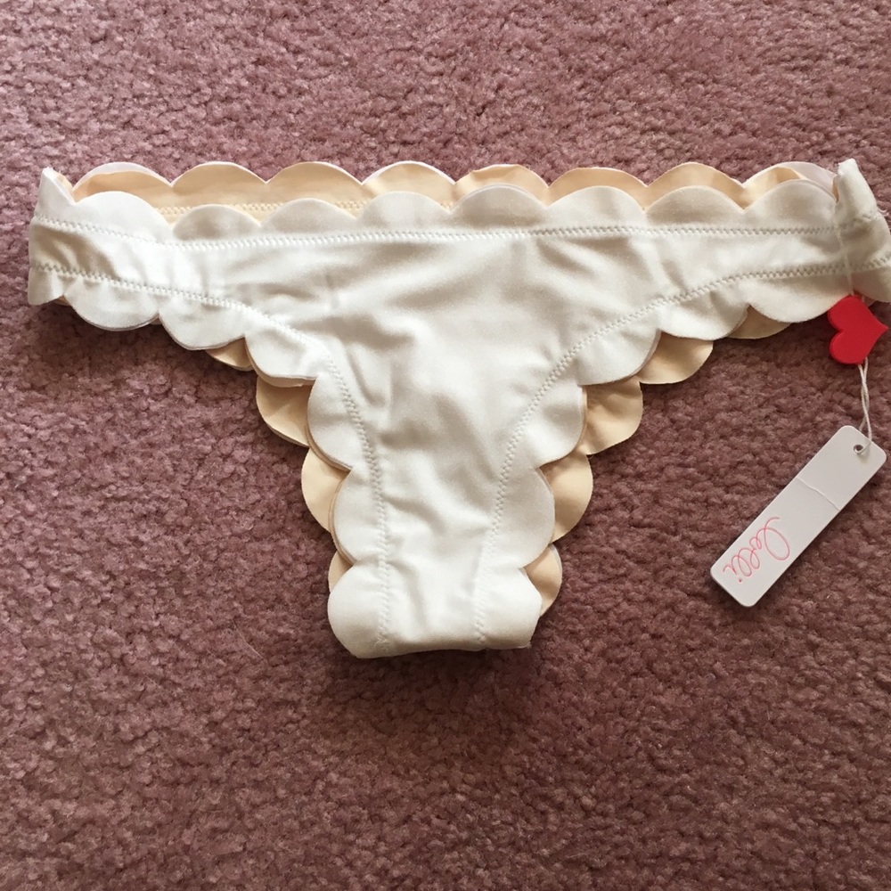 White scallop bikini bottom