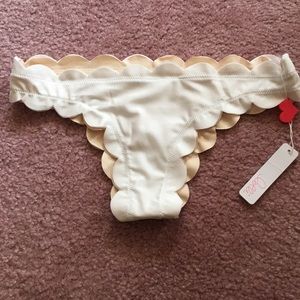 White scallop bikini bottom