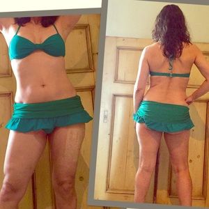 KENNETH COLE green skirt bikini- size M