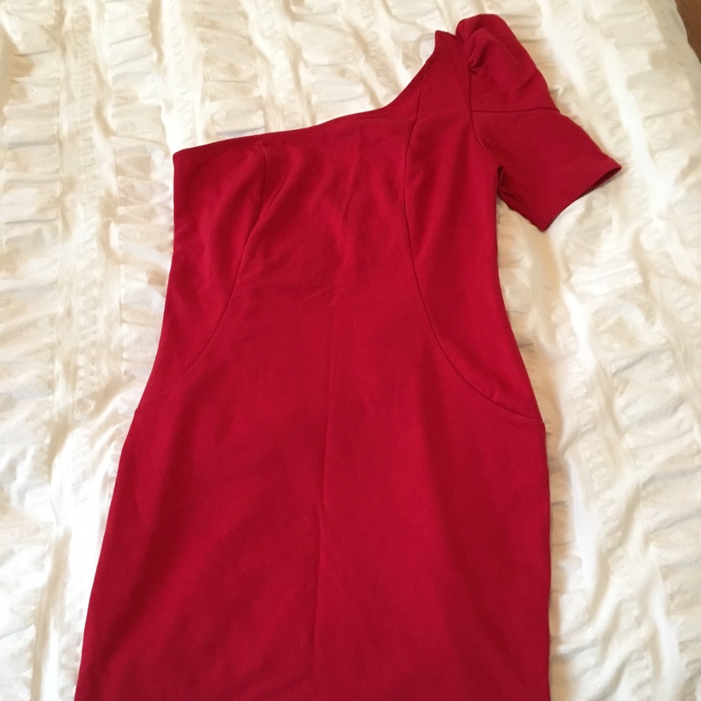 One shoulder mini dress