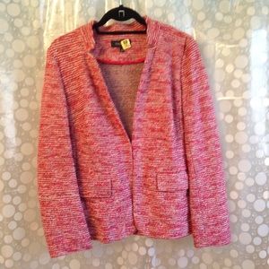 Cotton/poly tweed blazer