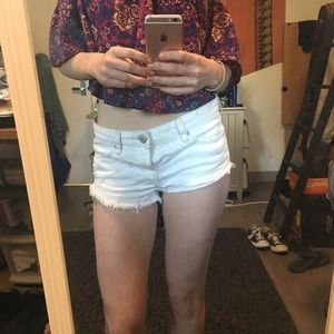 White BDG Denim Shorts