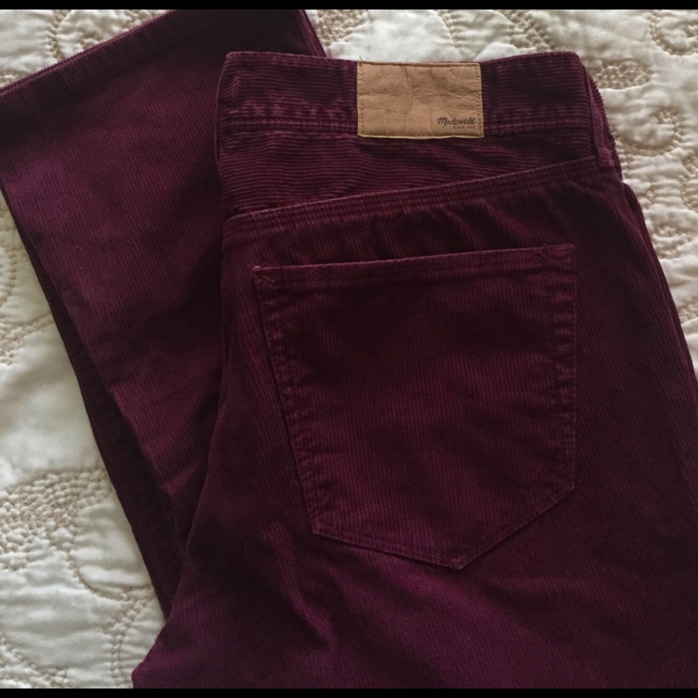 Burgundy Madewell Corduroy Pants