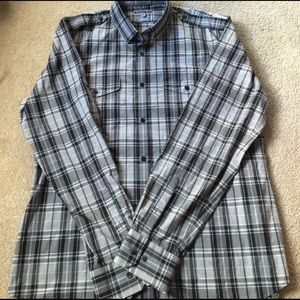 Men's express fitted button down shirt XL