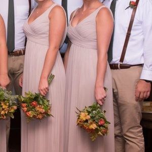 Champagne David's Bridal Chiffon dress