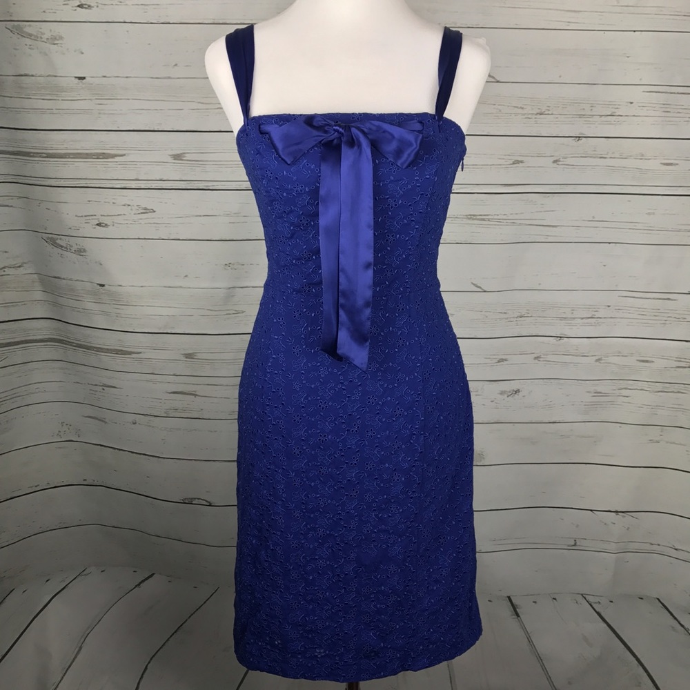 🔴SOLD🔴 Betsy Johnson dress navy with bow - Picture 1 of 8