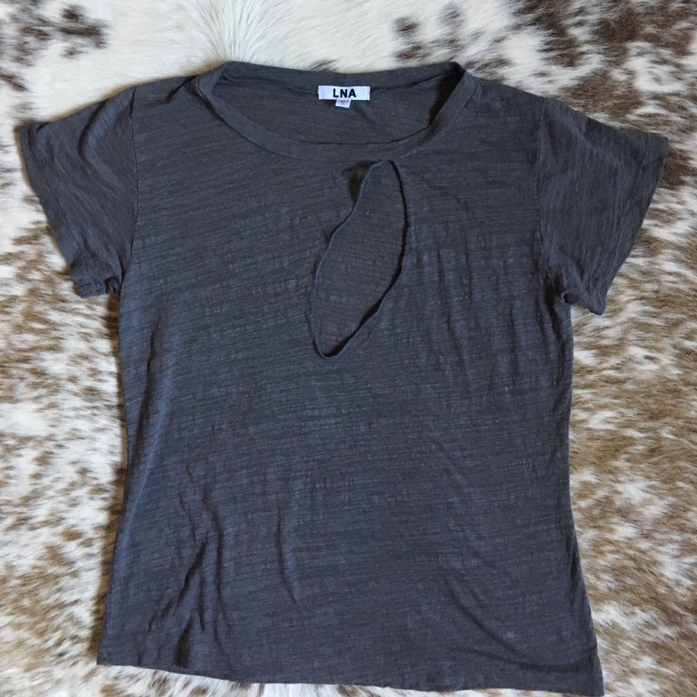 LNA cut out T shirt