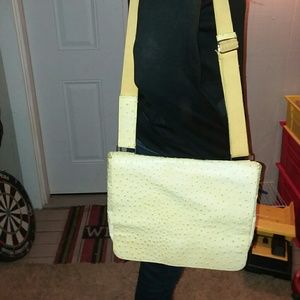 Jost ostrich messenger bag