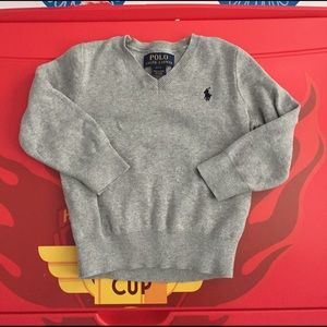 V-neck Gray polo sweater 2T EUC
