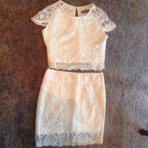 Pretty little two piece lacy outfit.