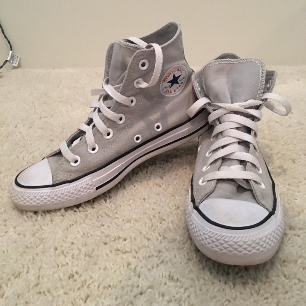 Light grey converse high tops