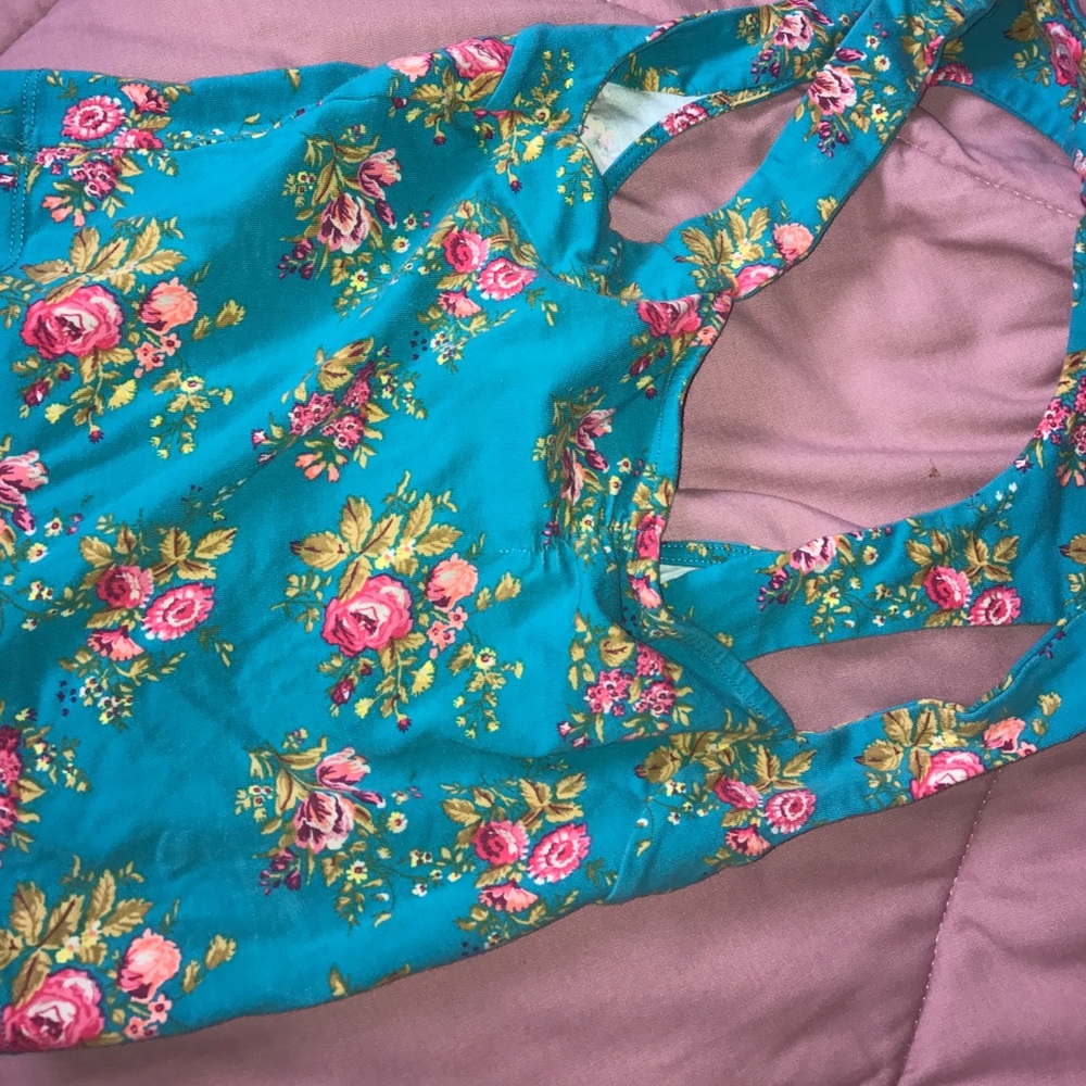 Floral Cutout Crop Top
