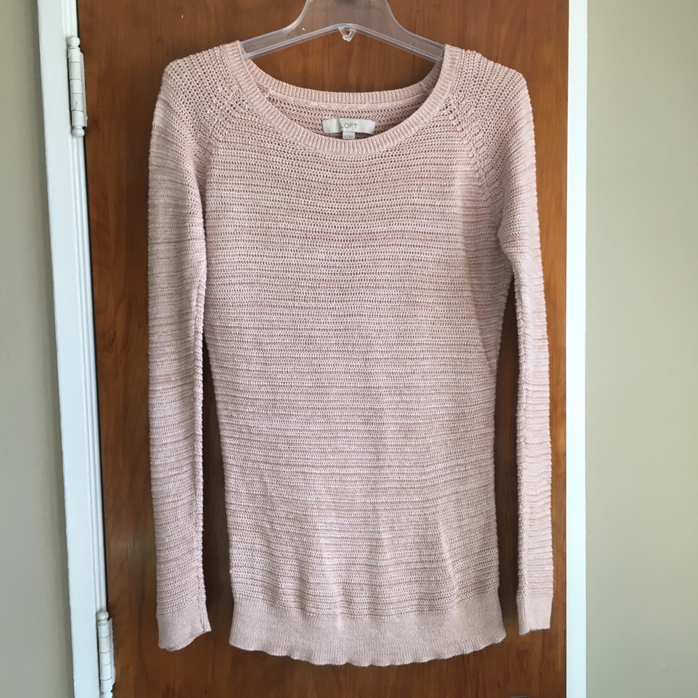 Blush Open-Stitch Sweater