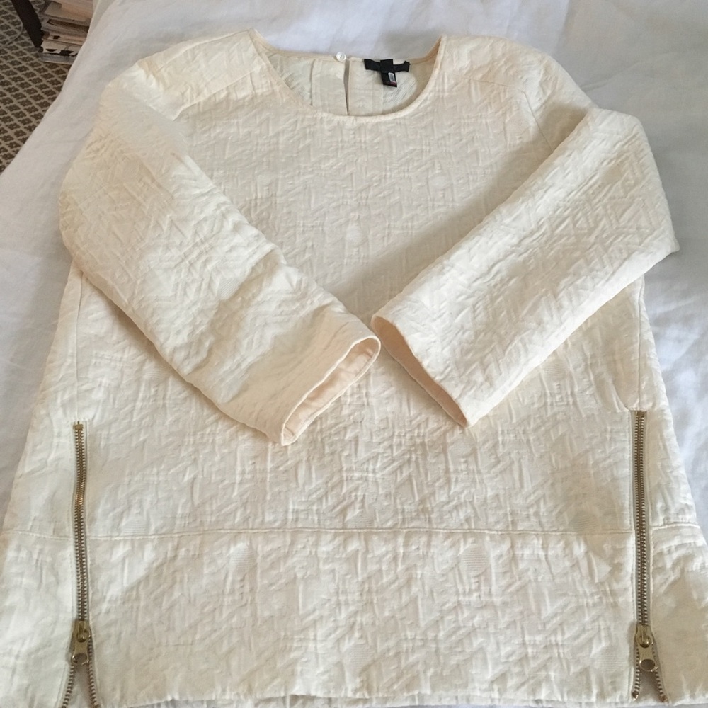 Ivory jacquard top