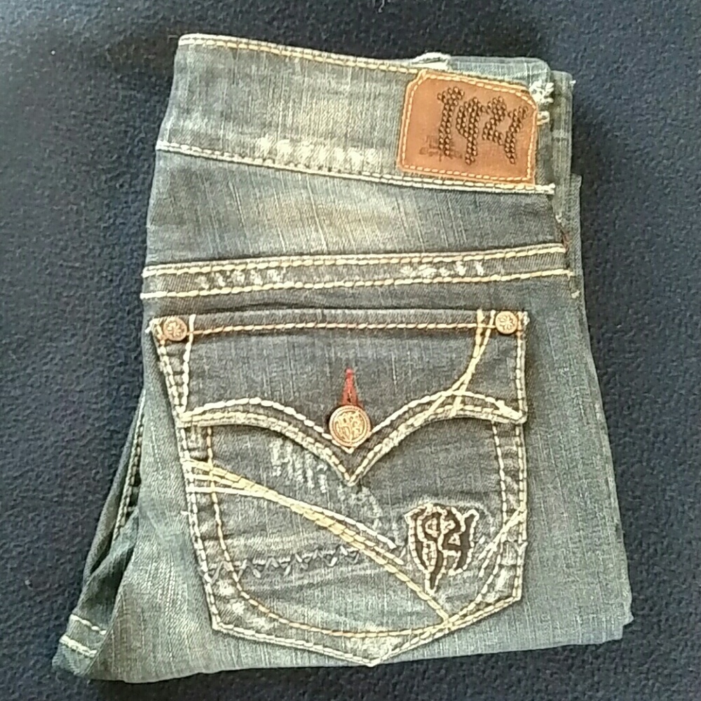 1921 Dark Denim Chrissie Jeans with Tan Stitching