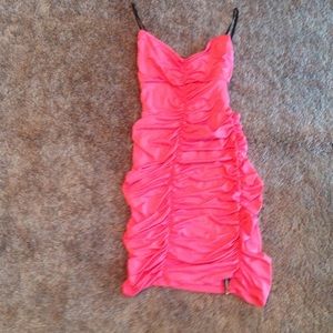 Pretty pink and black dress. Material is stretchy.