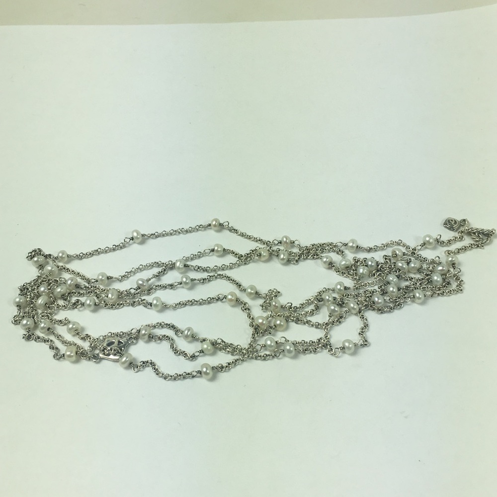 David Yurman Chain Necklace with Pearls