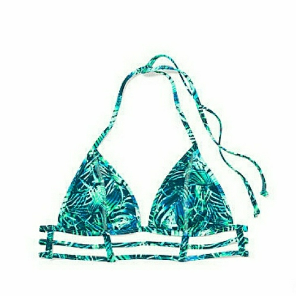 VS Palm Print Caged Bikini top