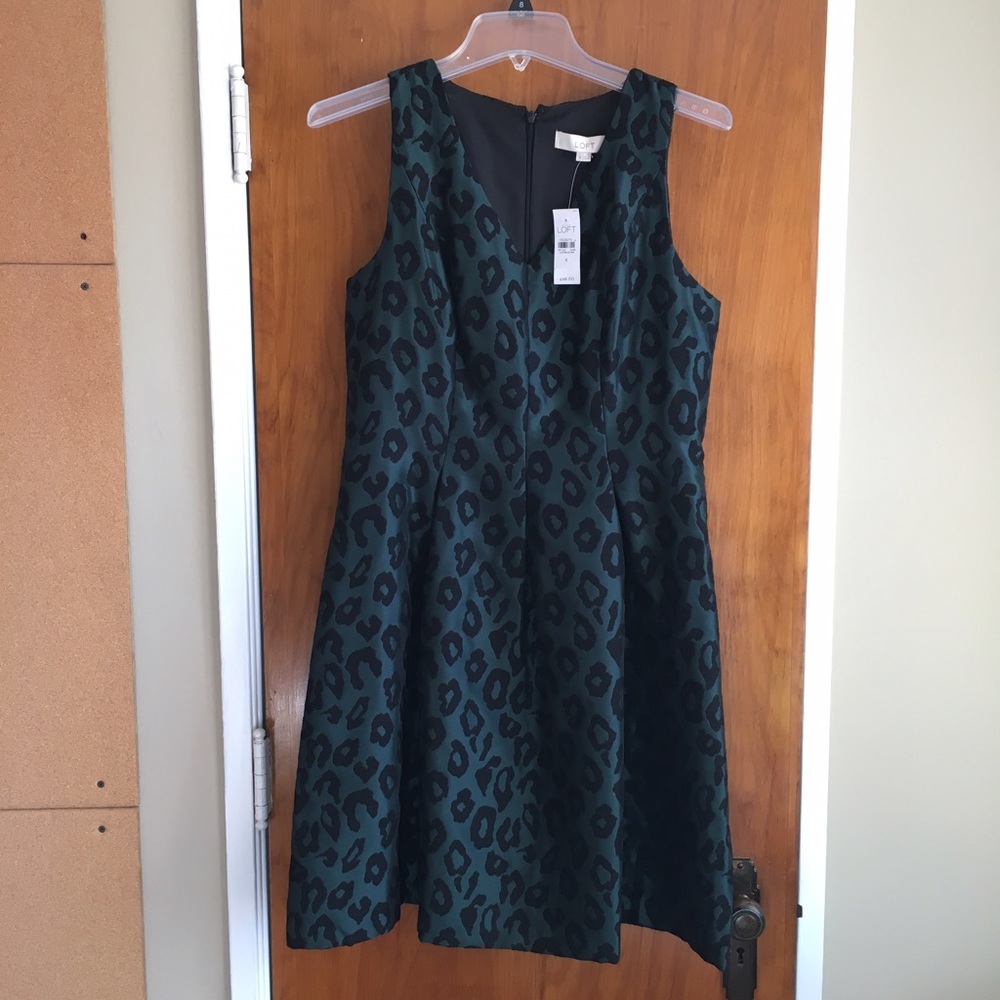 Emerald Animal Print Party Dress