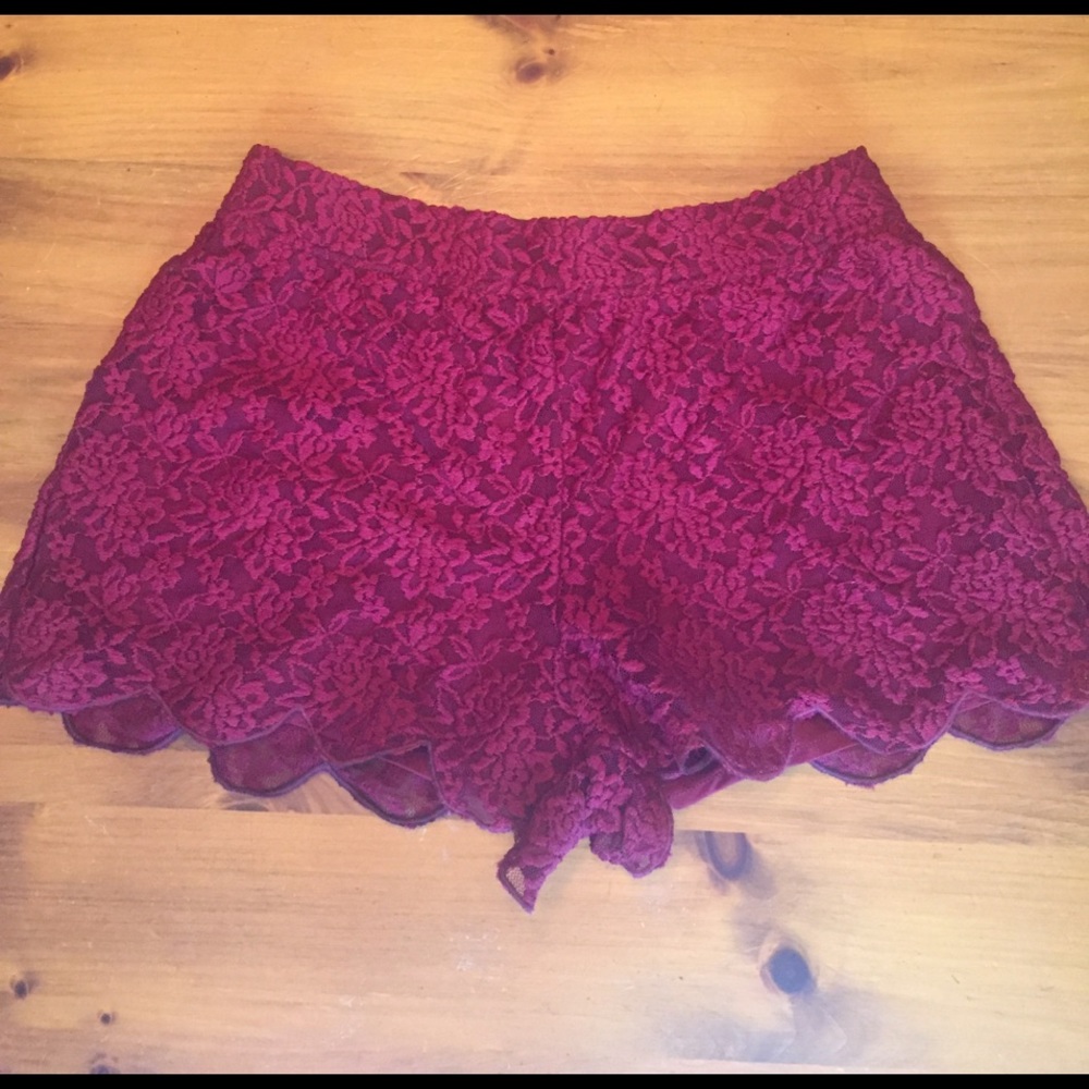 Free People floral lace shorts