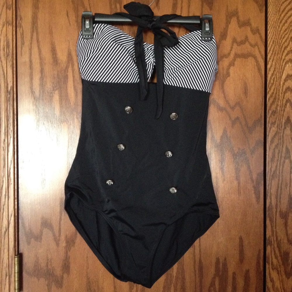 Nautical Style one piece Swimsuit