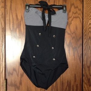 Nautical Style one piece Swimsuit