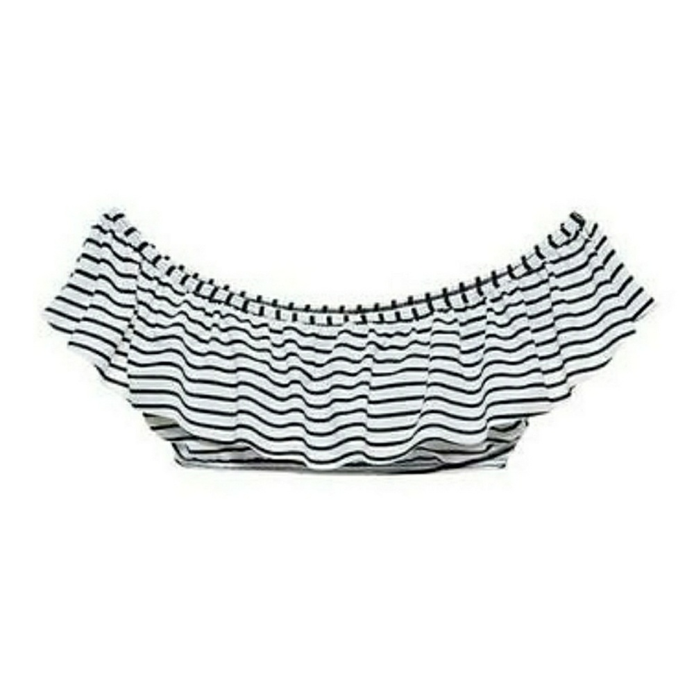 NWT VS Off the shoulder striped bikini top