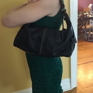 Tod's black leather purse