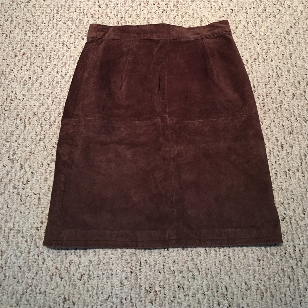 Suede skirt
