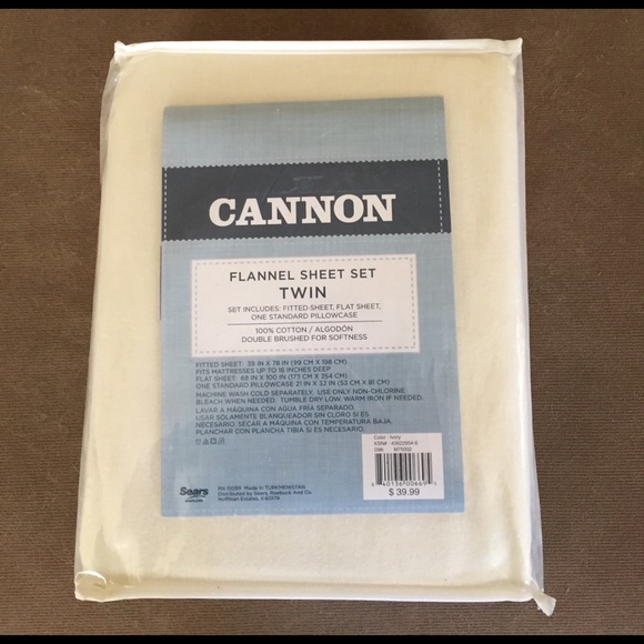 Cannon flannel sheet set TWIN brand new. - Picture 1 of 3