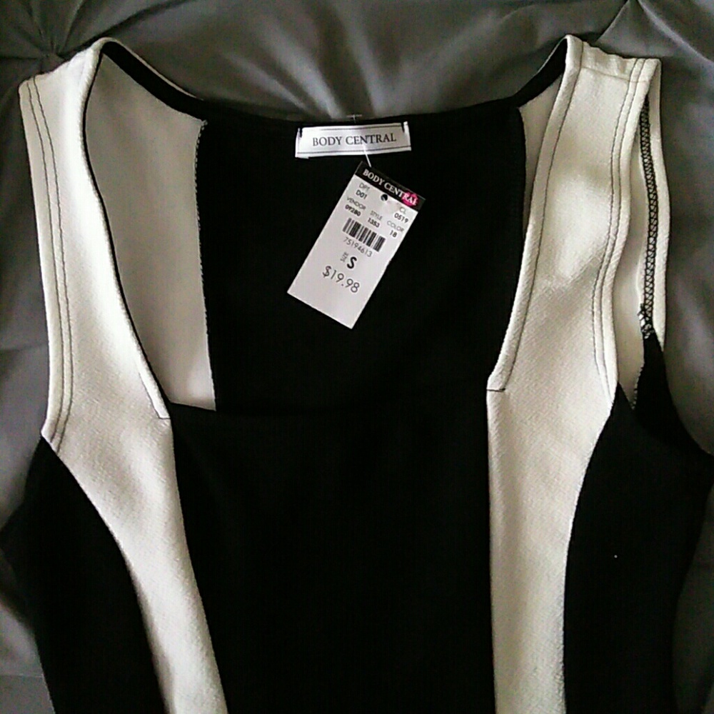 Body central black and white dress size small
