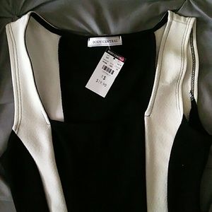 Body central black and white dress size small