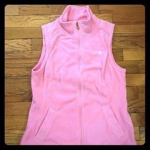 Lilly Pulitzer Light Pink Fleece Vest Size Small