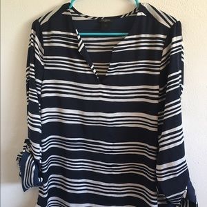 Ann Taylor blue &rehire blouse