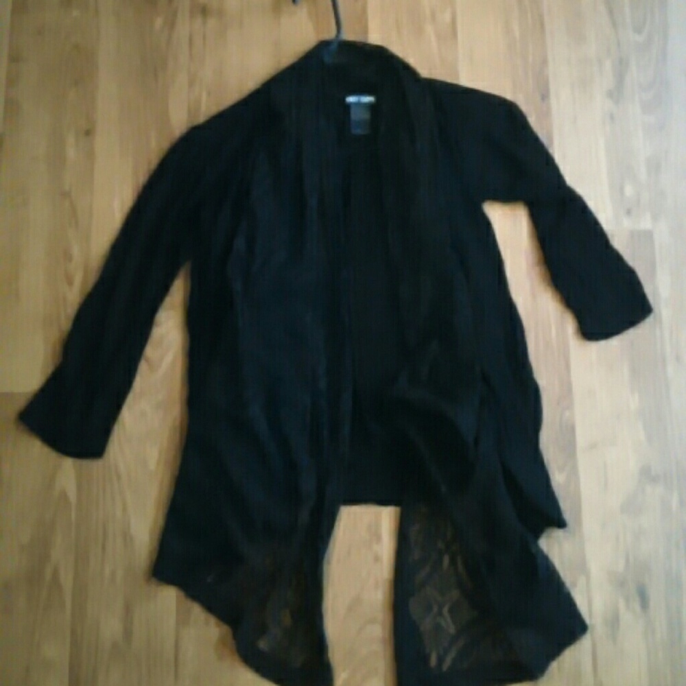 Black lace cardigan