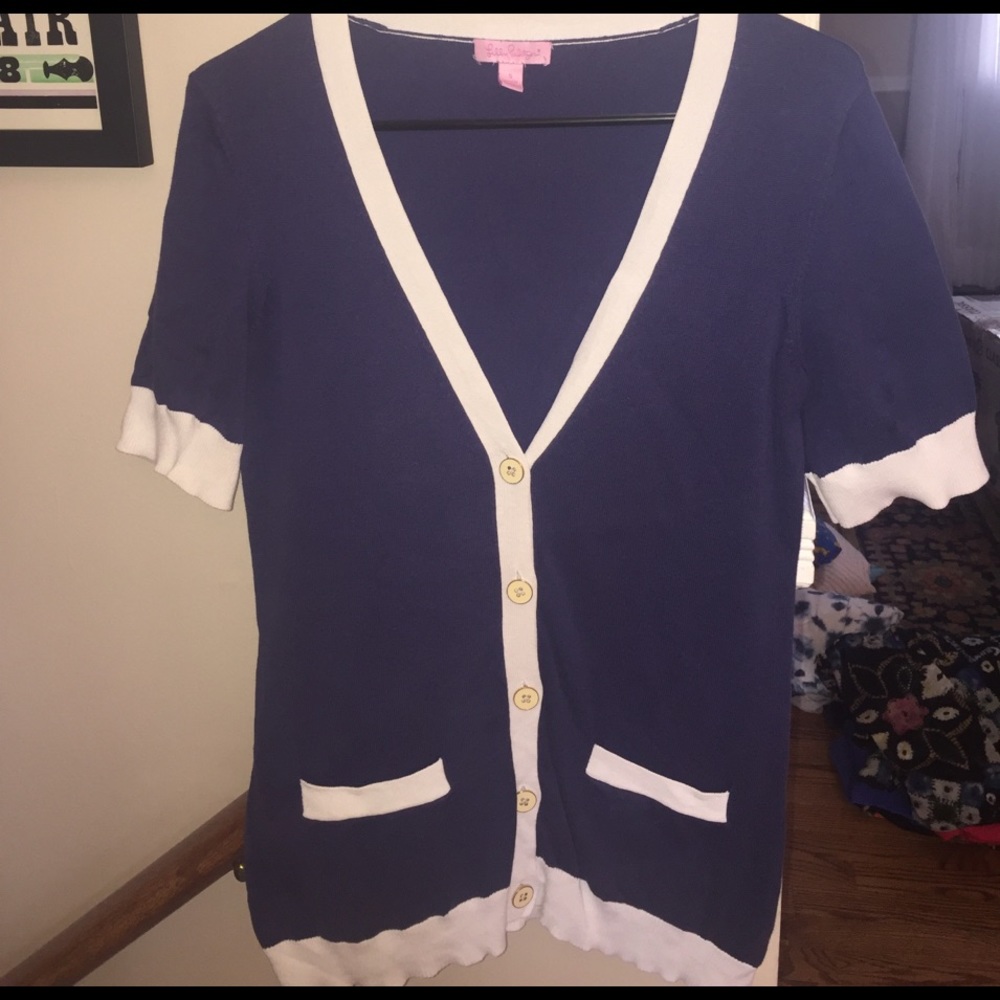 Lilly Pulitzer navy blue cardigan