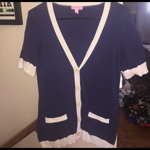 Lilly Pulitzer navy blue cardigan