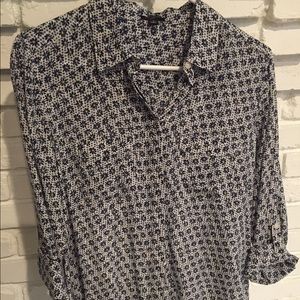 Ann Taylor silk button down floral size small