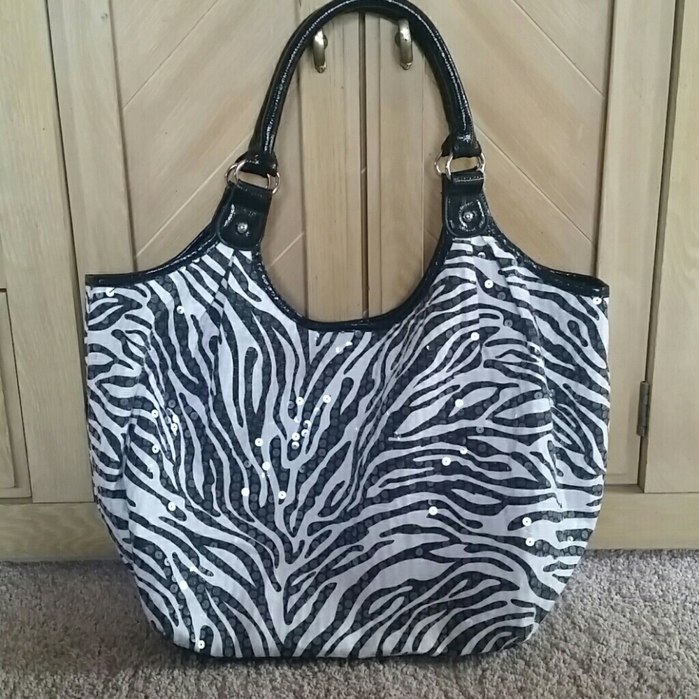 Very Cute, Sequin Zebra Print Bag
