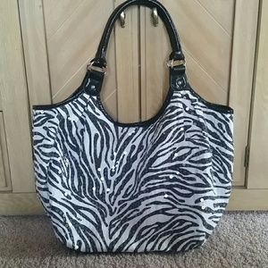 Very Cute, Sequin Zebra Print Bag
