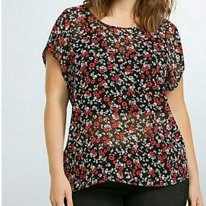 🌟🎉Sale🎉🌟Torrid size 5 Skull Chiffon Bow Back.