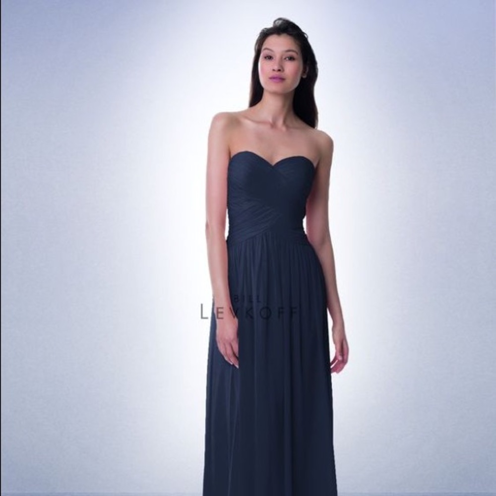 Bill Levkoff Navy Bridesmaid Dress Style #982