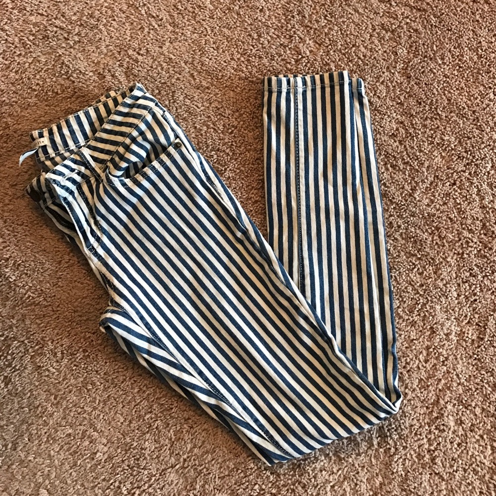 Navy blue stripped Jeans