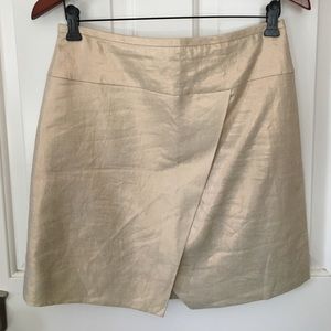 JCrew Gold Linen Skirt