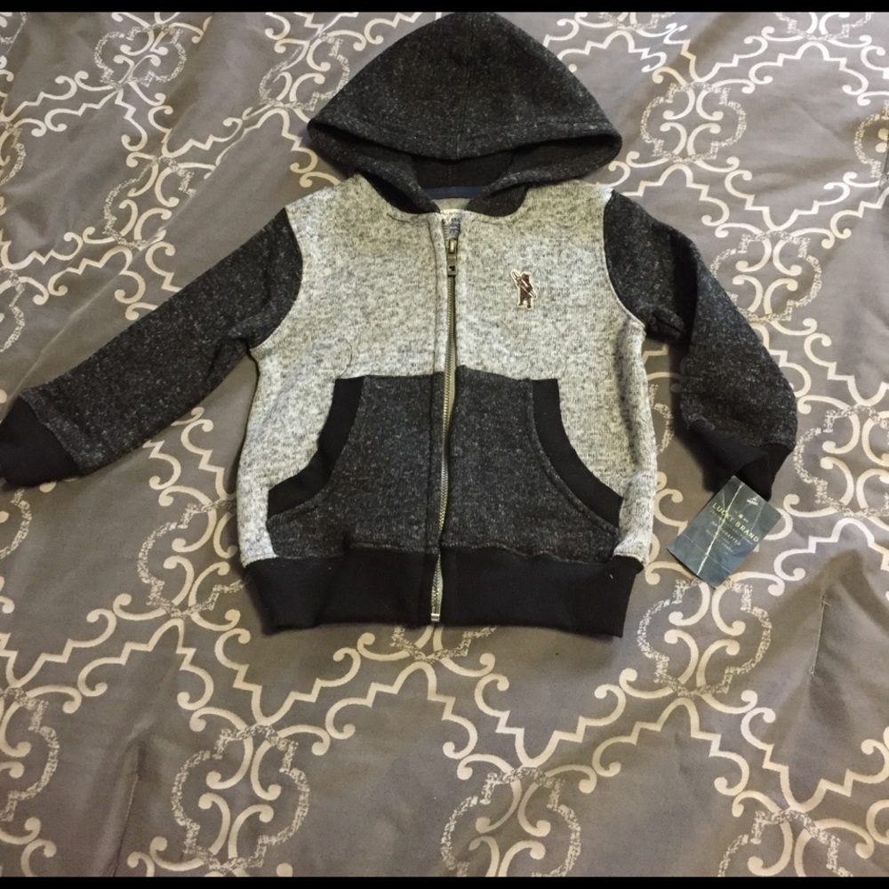 NWT Lucky Brand Toddler Full Zip Sweater Size 2T
