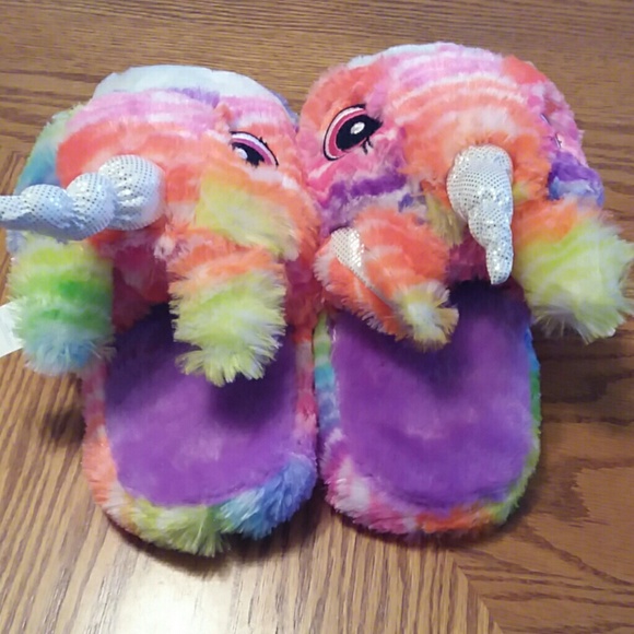 Colorful unicorn slippers - Picture 2 of 4